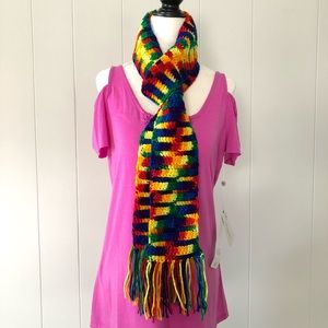 Rainbow Knit Scarf